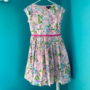 Girls pink floral dress